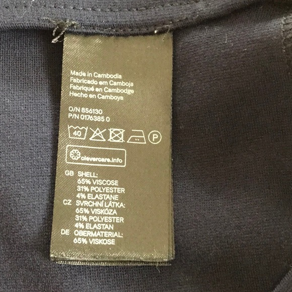 H&M blue & black color block pencil skirt - Picture 4 of 4